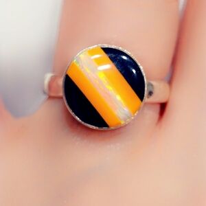Opal Sterling Gemstone Ring
